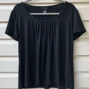 Like New XL George Short Sleeve Top Pleated Front